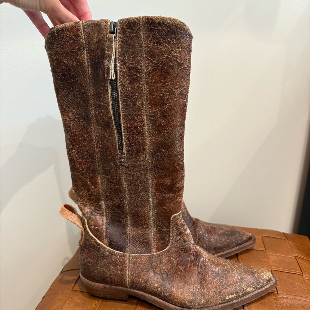 Brown Leather Cowboy Boots